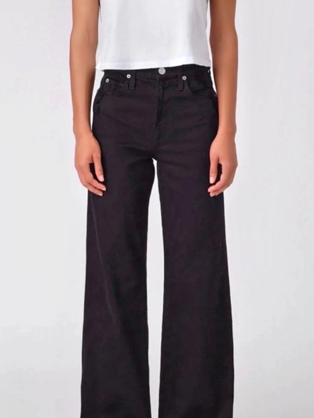 AMO Frida Wide Leg Jeans Black Oak 25